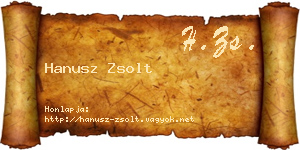 Hanusz Zsolt névjegykártya